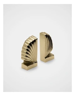 Shell Bookend Set Of 2 in Gold