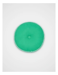 Round Cushion in Palm Green