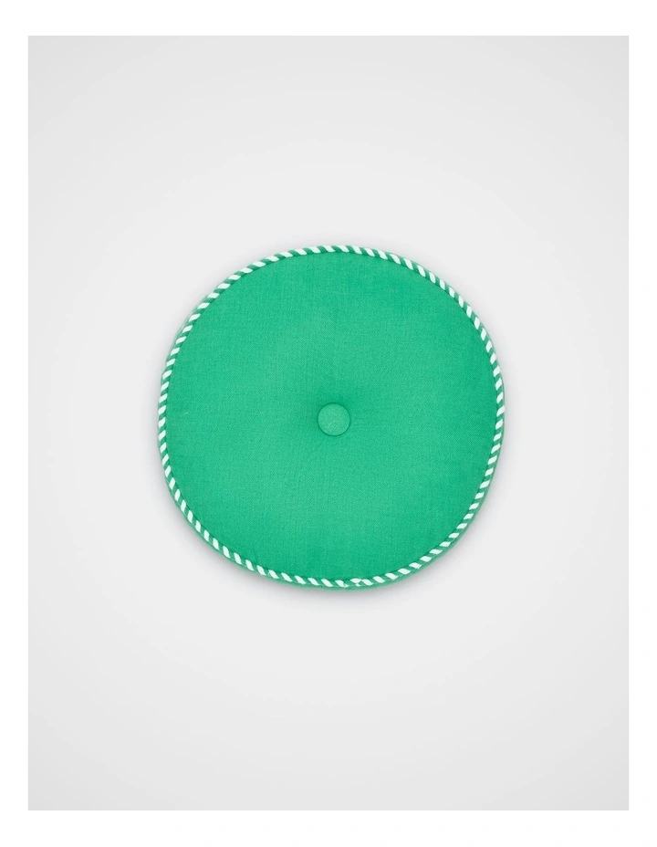 Round Cushion in Palm Green image 1