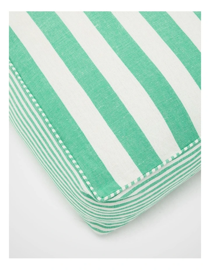 Block Stripe Floor Cushion in Palm Green image 2