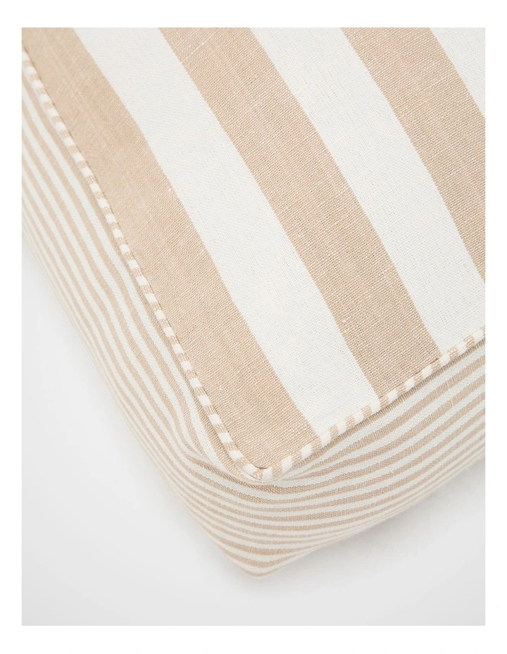 Block Stripe Floor Cushion in Warm Sand image 2