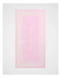 Seed Logo Beach Towel in Petal Pink