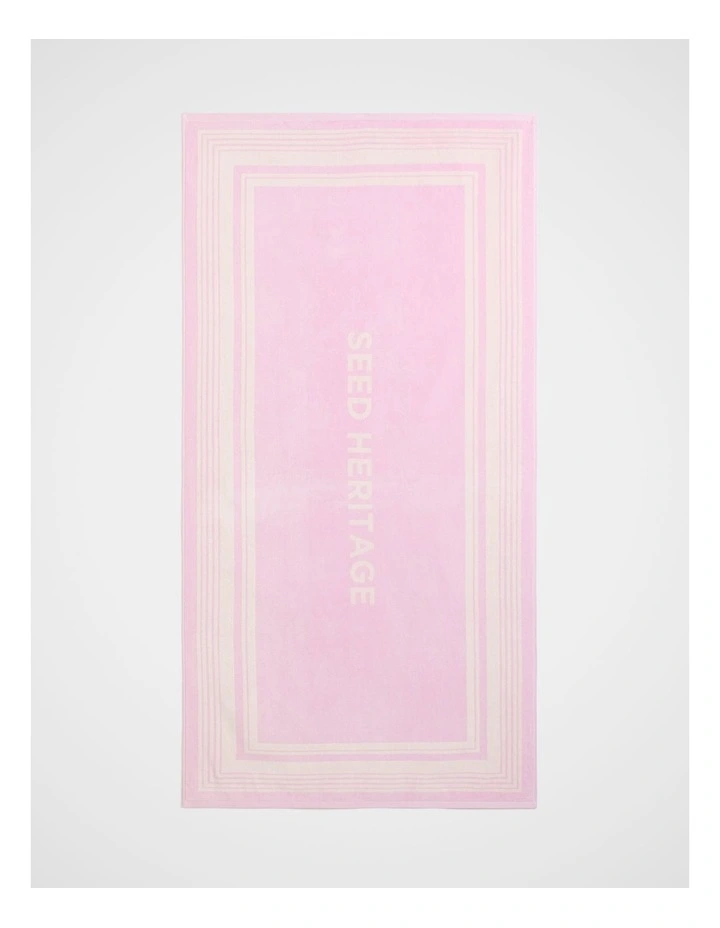 Seed Logo Beach Towel in Petal Pink image 1