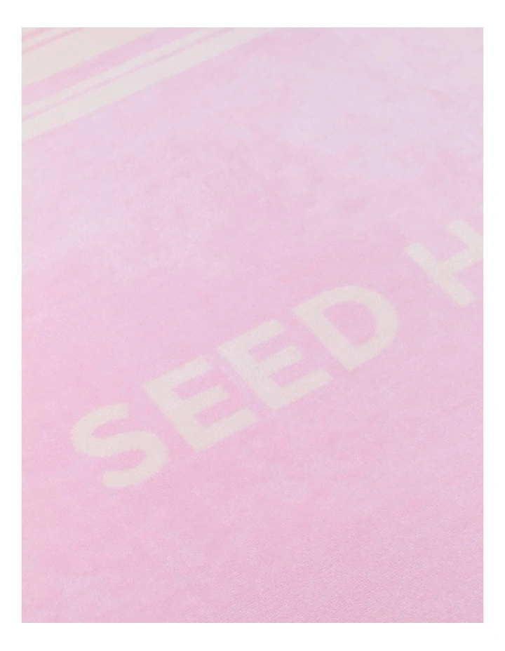 Seed Logo Beach Towel in Petal Pink image 2