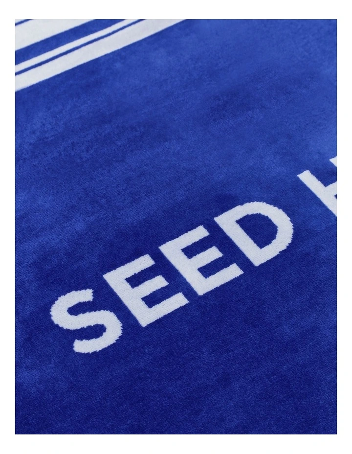Seed Logo Beach Towel in Sapphire Blue image 2
