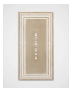 Seed Logo Beach Towel in Warm Sand
