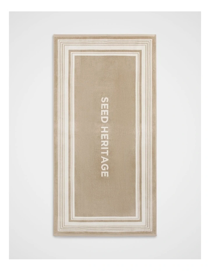 Seed Logo Beach Towel in Warm Sand image 1