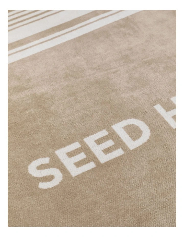 Seed Logo Beach Towel in Warm Sand image 2