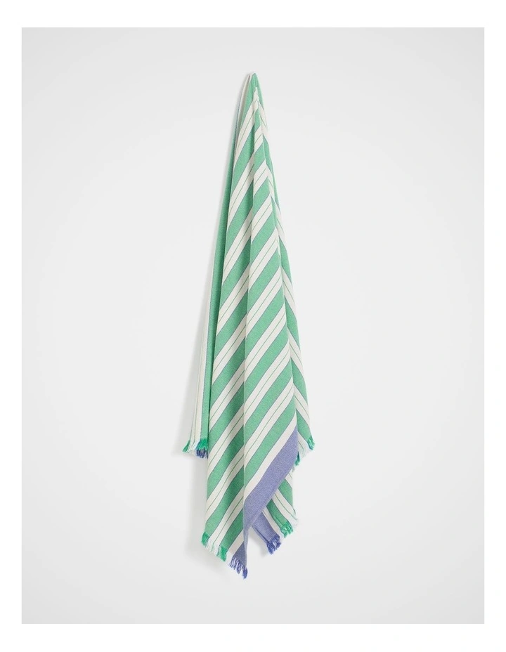 Cotton Turkish Towel in Palm Green image 3