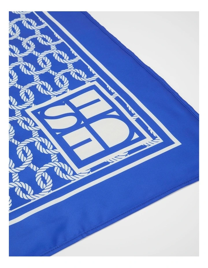 Rope Picnic Rug in Sapphire Blue image 3