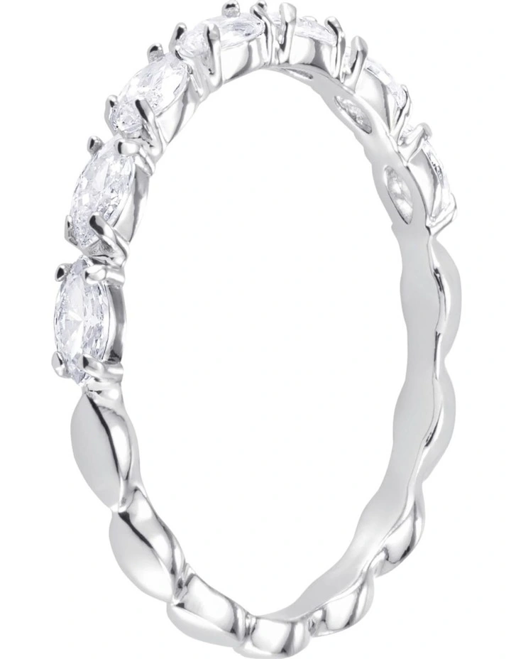 Matrix Vittore Ring Marquise Cut Rhodium Plated in White image 2