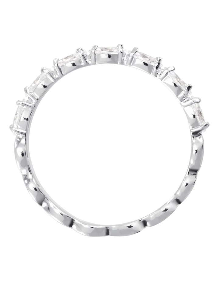 Matrix Vittore Ring Marquise Cut Rhodium Plated in White image 3