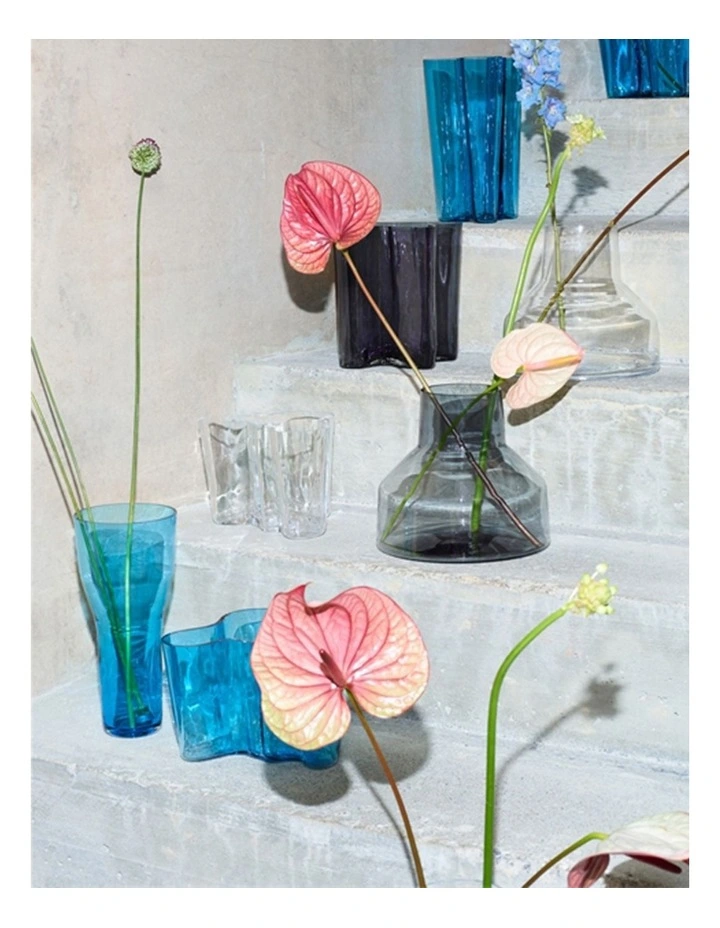 IITTALA Solare Tall Vase 12x26cm in Electric Blue | MYER