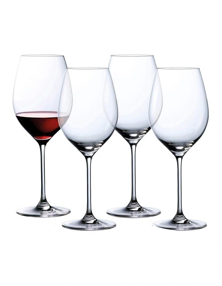 Moments Red Wine Glass Set of 4 in White image 1