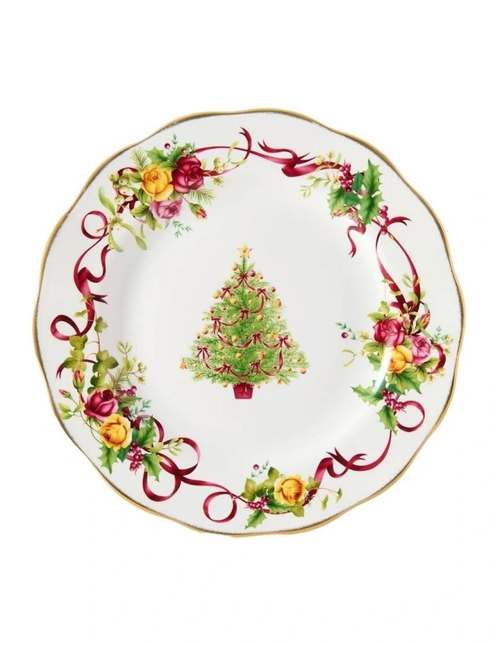 Christmas Tree Plate 27cm in Multi image 1