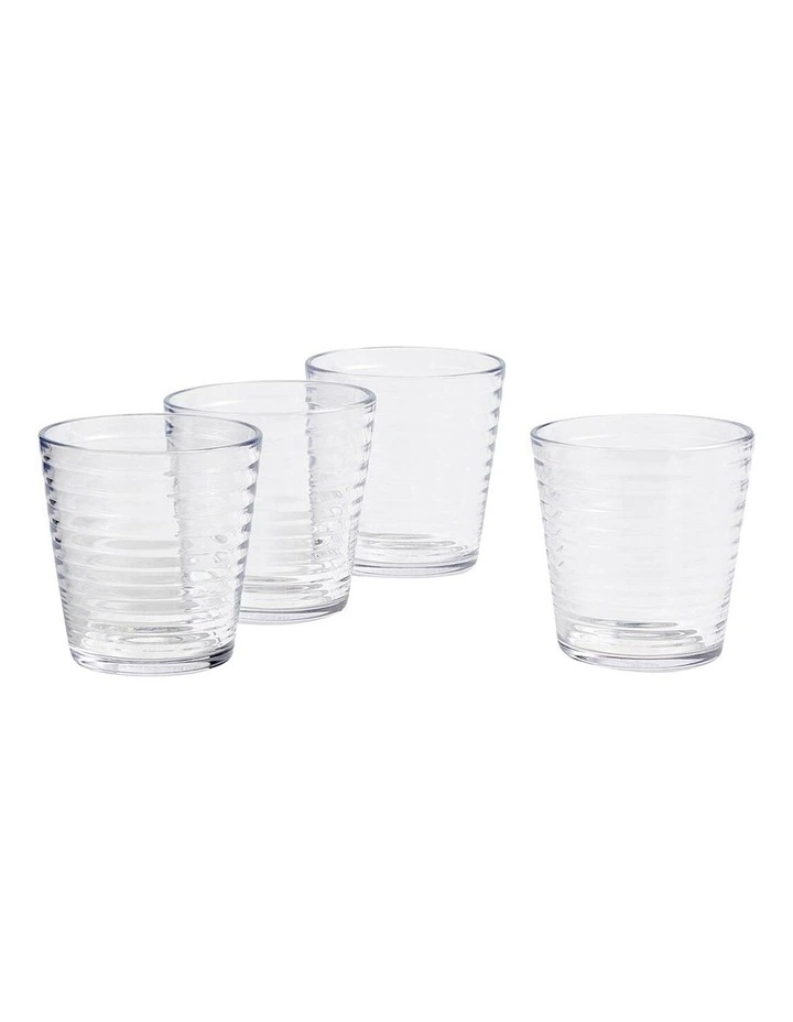 Maze Tumbler 340ml Set of 4 in Clear image 1