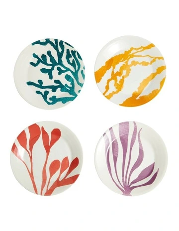 1815 Bright Plate 24cm Patterned Set of 4 Mixed