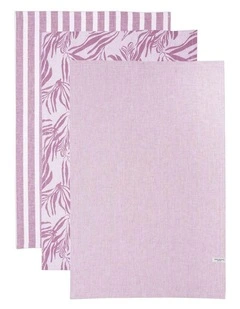 1815 Bright Tea Towels Set of 3 Purple