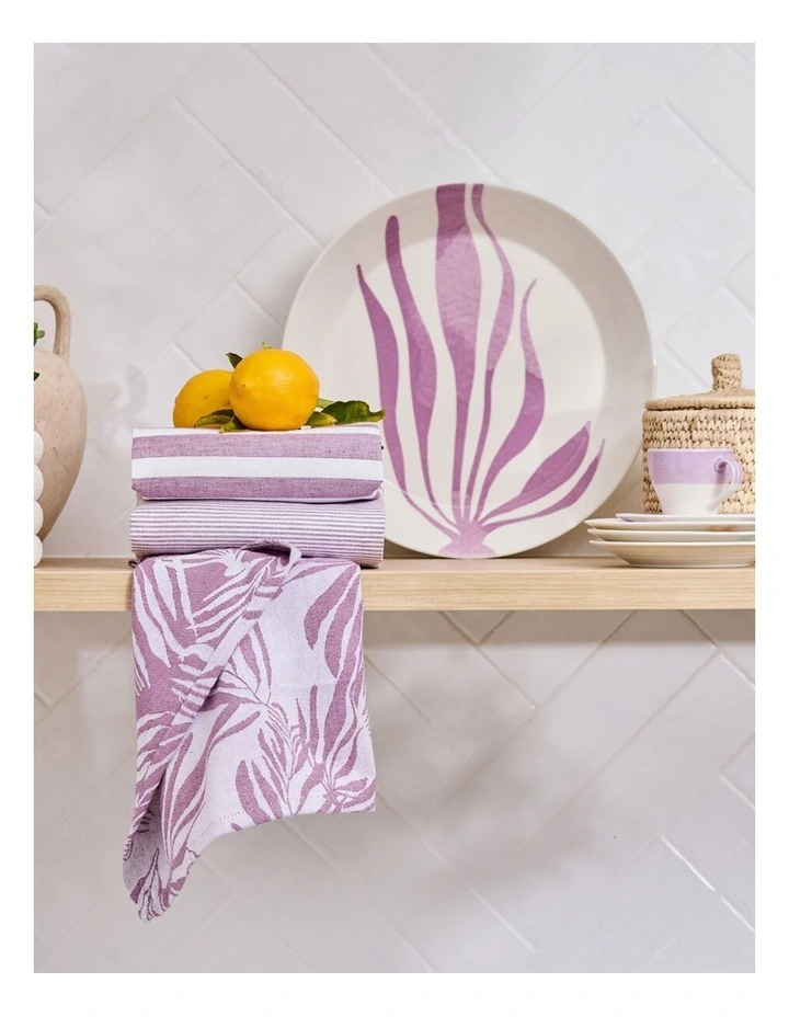 1815 Bright Tea Towels Set of 3 Purple image 2