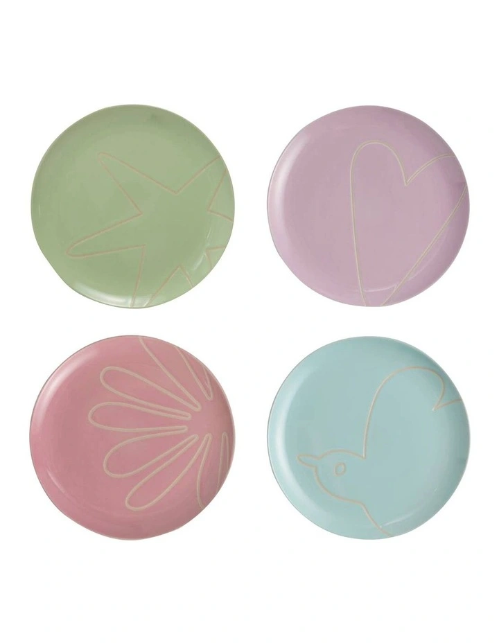 Tilly Ramsay Side Plate 23cm Set of 4 in Multi image 1