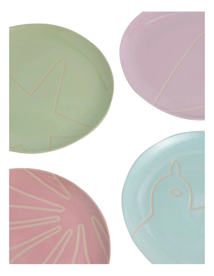 Tilly Ramsay Side Plate 23cm Set of 4 in Multi image 3