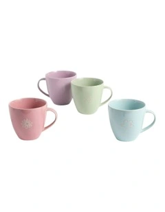 Tilly Ramsay Mug Accent Set of 4 in Multi