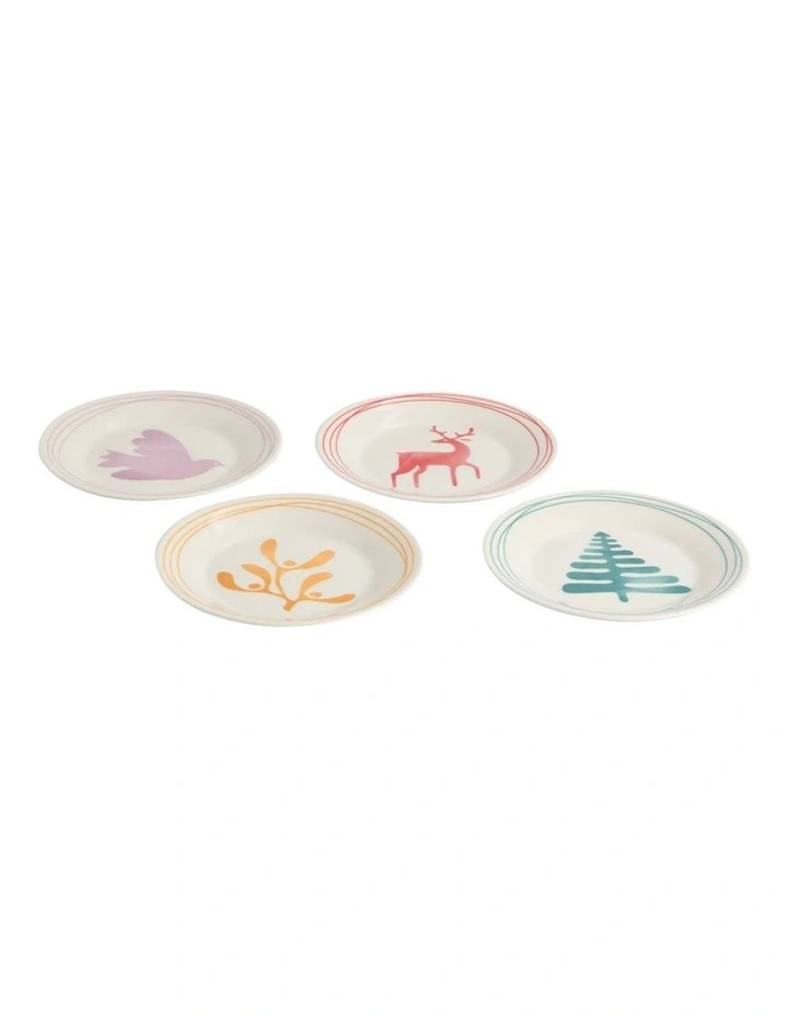 1815 Christmas Plate Set of 4 16cm in Multi image 3