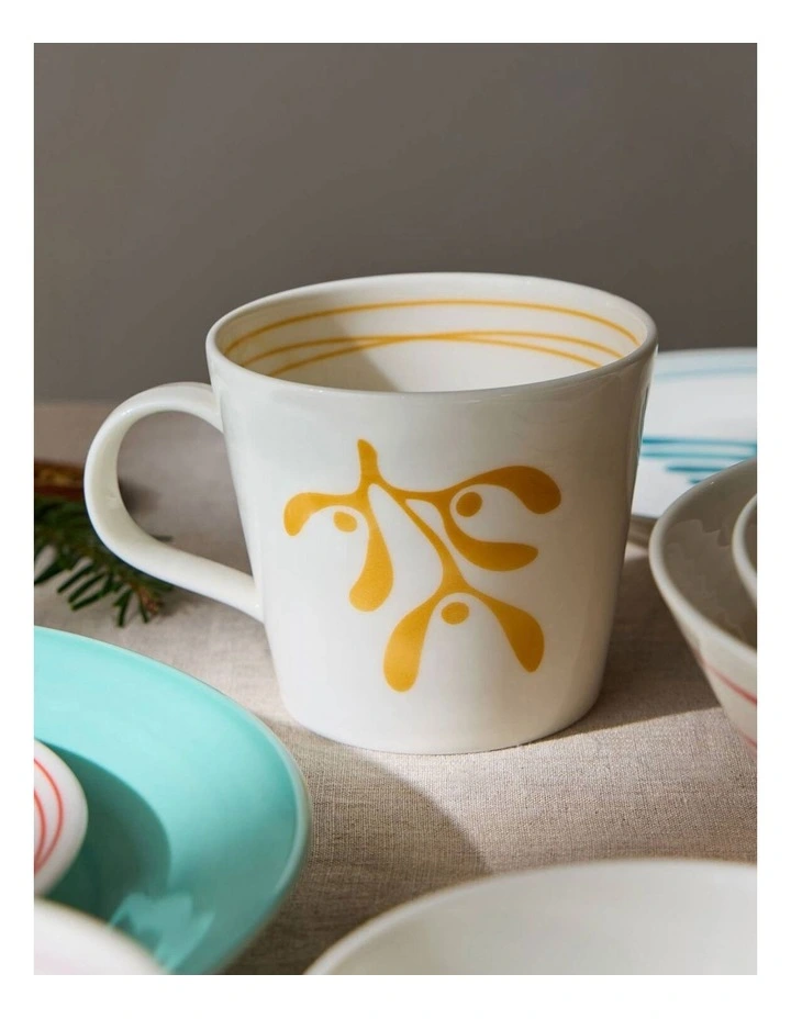 1815 Mixed Pattern Christmas Mug Set of 4 400ml in Multi image 7