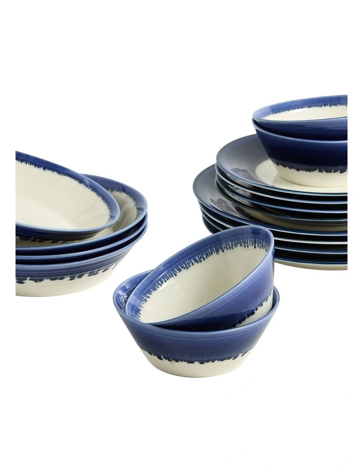 Pacific Glaze 16 Piece Dinnerware Set in Blue image 1