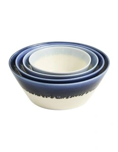 Stacking Bowl Set of 4 in Pacific Glaze
