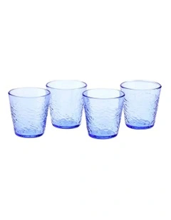 Pacific Tumbler Glass 350ml Set of 4 in Blue