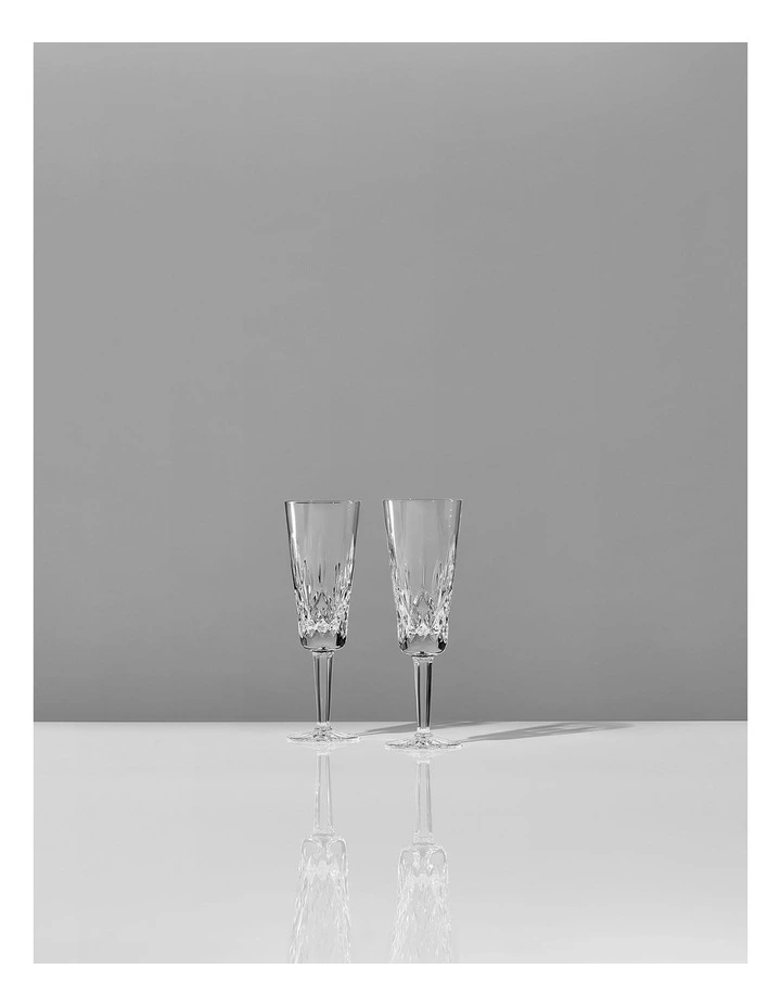 Lismore Flute Glass Set of 2 225ml in Clear image 4
