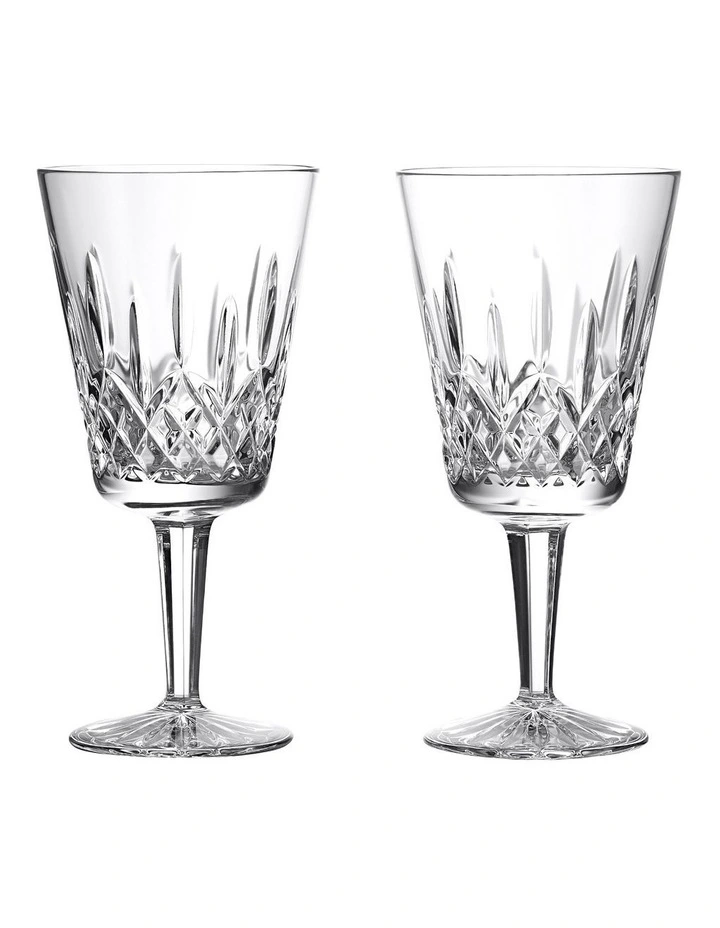 Lismore Goblet Medium 399ml Set of 2 in Clear image 1