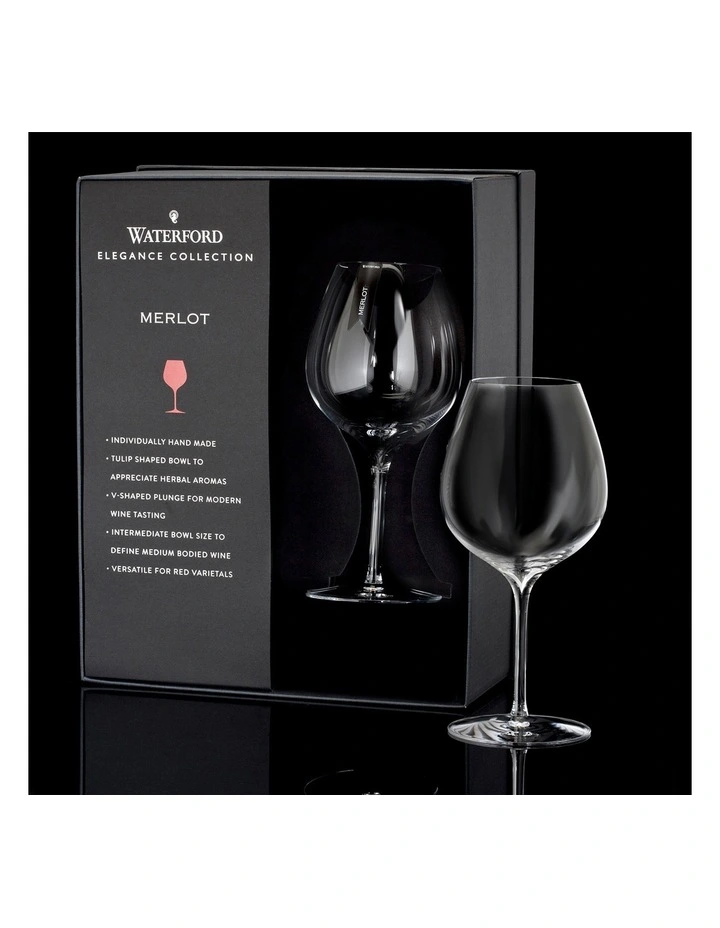 Elegance Merlot Set of 2 Wine Glass image 3
