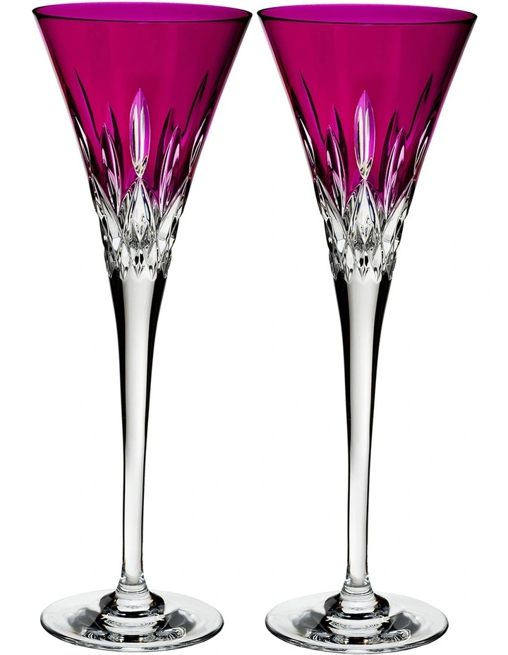 Lismore Pops Pink Flute Pair image 1