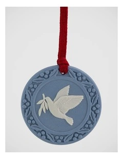 Festive Dove Ornament Blue / White