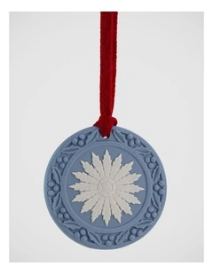 Festive Flower Ornament Blue / White