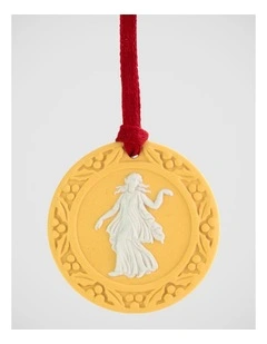 Festive Dancing Hours Ornament Cane / White