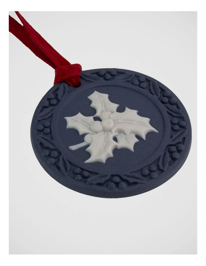 Festive Holly Ornament Mercury Blue / White image 3