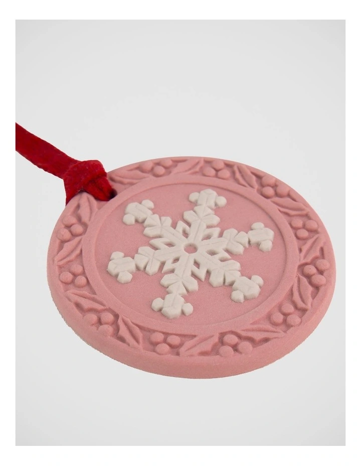 Festive Snowflake Ornament Pink / White image 3