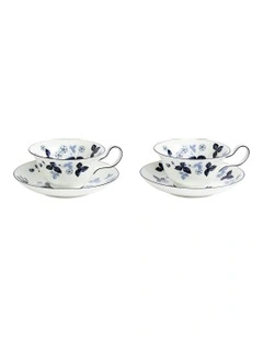Wild Strawberry Teacup Saucer 177ml, Set of 2 in Multi