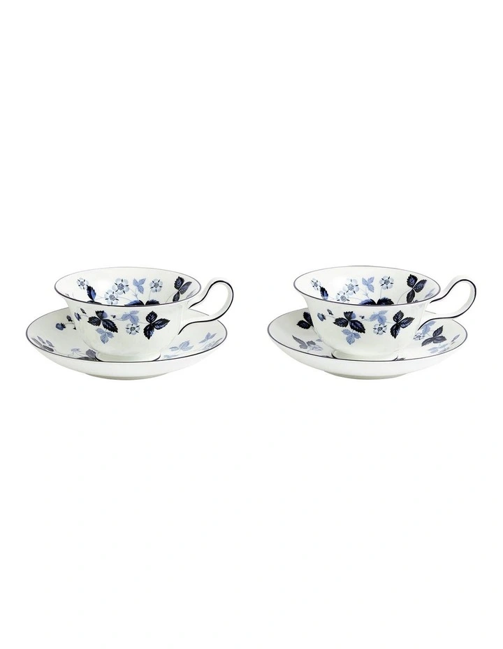 Wild Strawberry Teacup Saucer 177ml, Set of 2 in Multi image 1