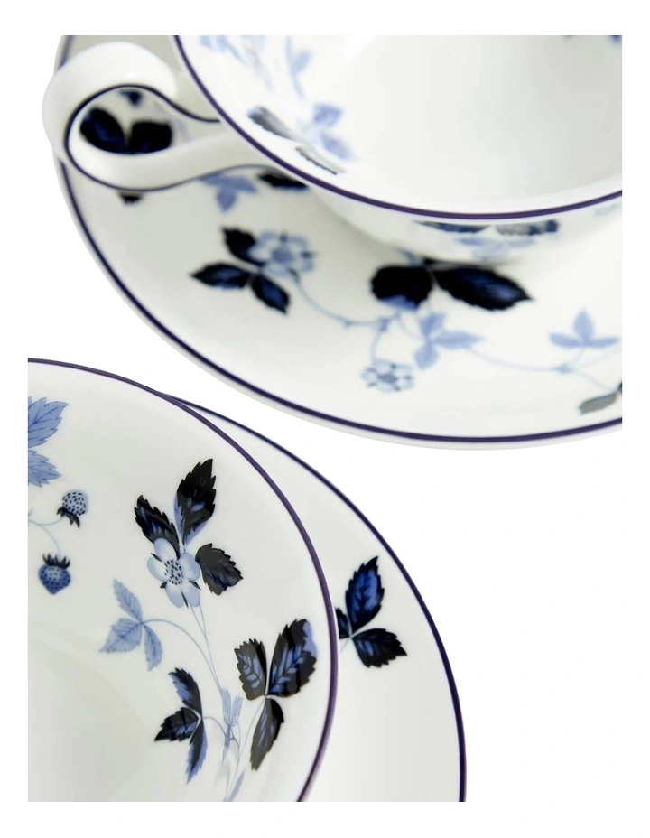 Wild Strawberry Teacup Saucer 177ml, Set of 2 in Multi image 3