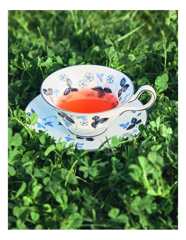 Wild Strawberry Inky Blue Teacup Saucer 177ml in Multi-colour image 2