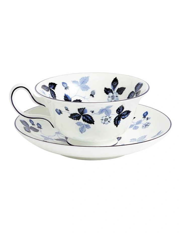 Wild Strawberry Inky Blue Teacup Saucer 177ml in Multi-colour image 5