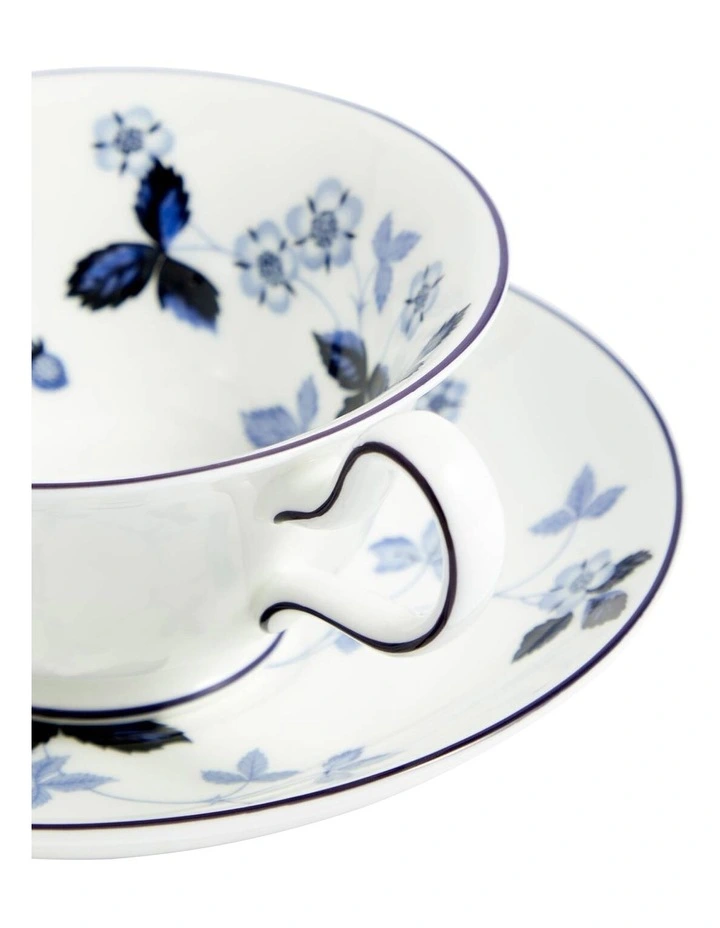 Wild Strawberry Inky Blue Teacup Saucer 177ml in Multi-colour image 6