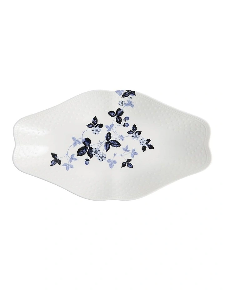 Wild Strawberry Oval Dish in Inky Blue image 1