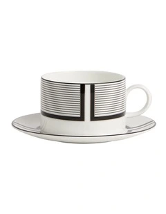 Vera Wang Luxe Graphite Teacup Saucer 235ml V1