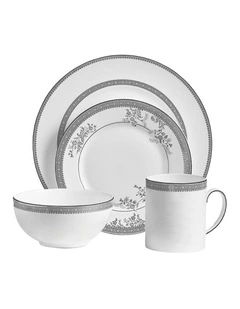 Lace Platinum 4pc Place Setting