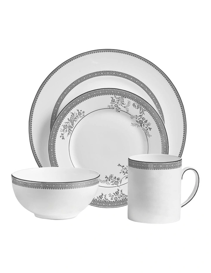 Lace Platinum 4pc Place Setting image 1